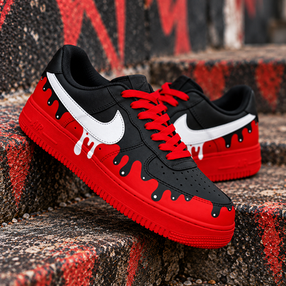 Custom Sneaker Red Drip Special