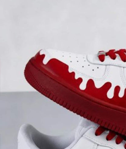 Custom Sneaker Red Drip