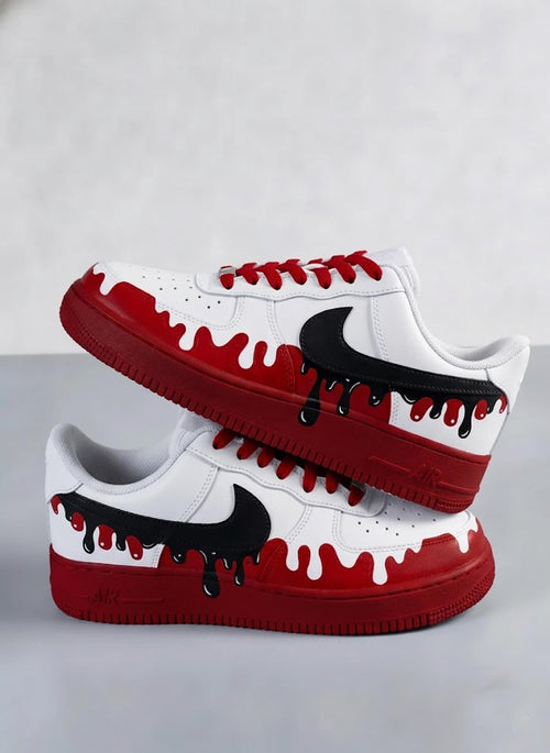 Custom Sneaker Red Drip