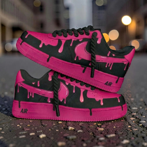 Custom Sneaker Pink Drip