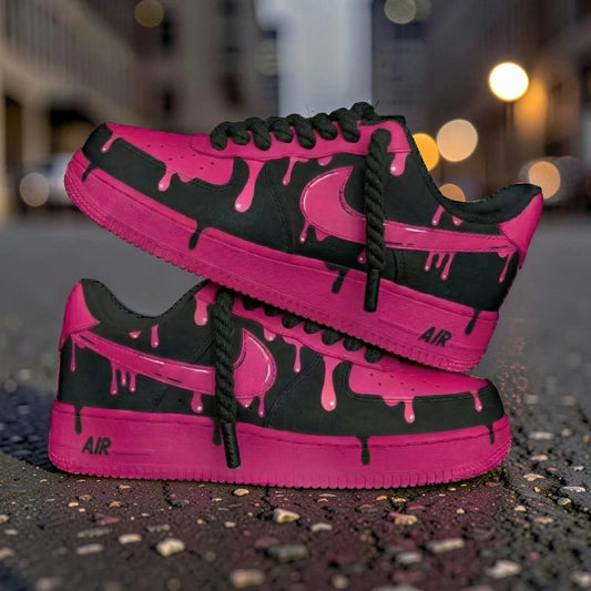 Custom Sneaker Pink Drip