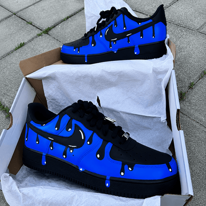 Custom Sneaker Blue Drip