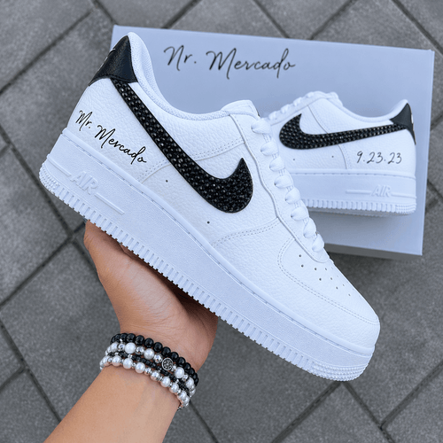 Personalized Black Rhinestone Bridal Custom Sneaker - bridal custom sneaker
