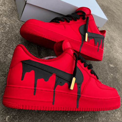 Custom Sneaker Red Drip