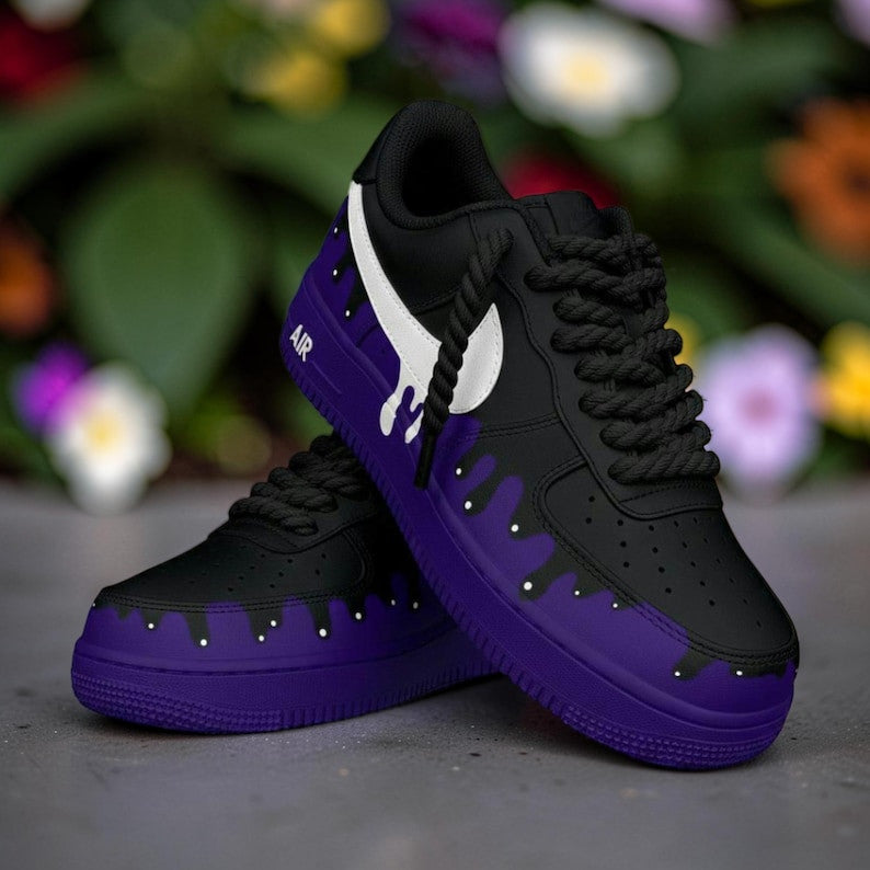 Custom Sneaker Purple Drip