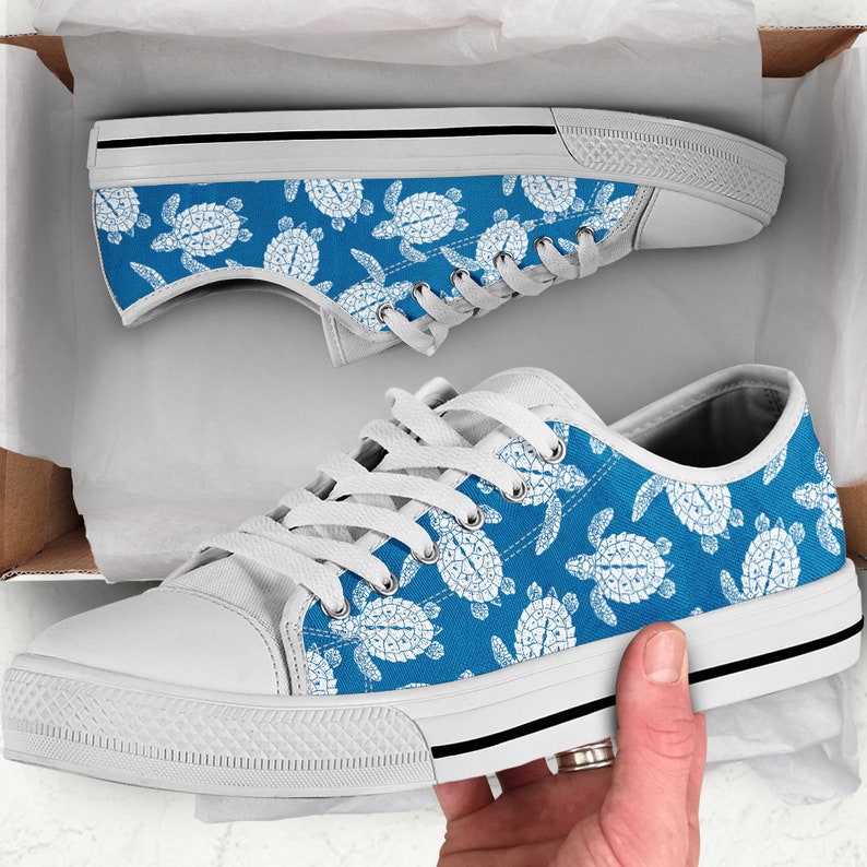 Low Top - Turtle Shoes in Blue