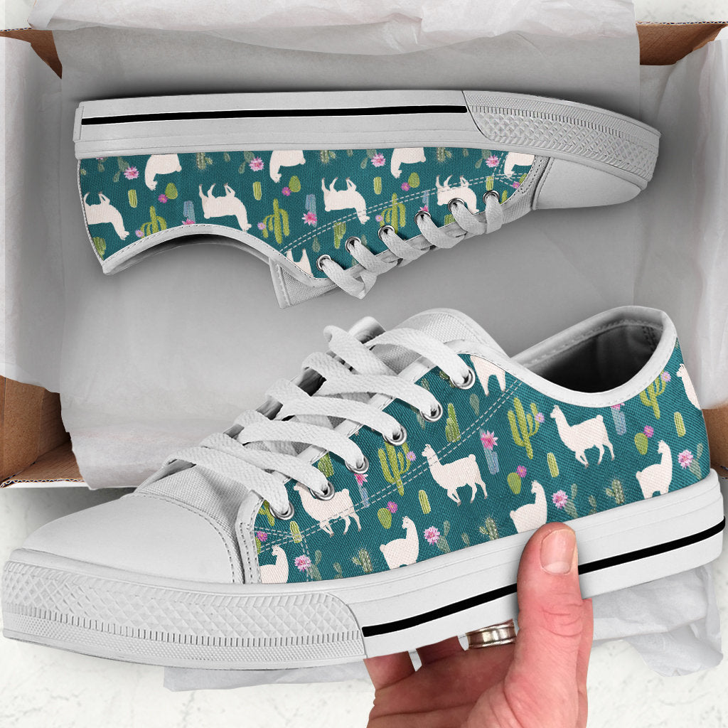 Low Top - Green Llama Sneakers