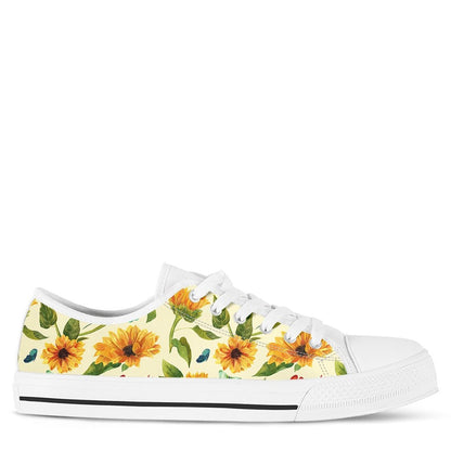 Low Top - Sunflower Shoes with Butterfly
